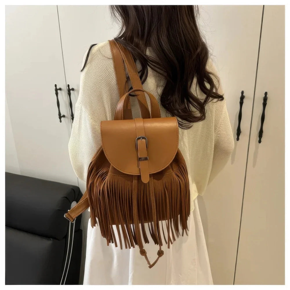 Sac à Dos à Franges Femme